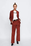 CONTRAST TWEED T-SHIRT