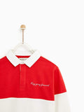EMBROIDERED THREE-TONE POLO SHIRT