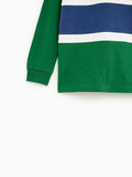 EMBROIDERED THREE-TONE POLO SHIRT