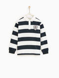 EMBROIDERED THREE-TONE POLO SHIRT