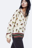 BALLOON PRINT BLOUSE